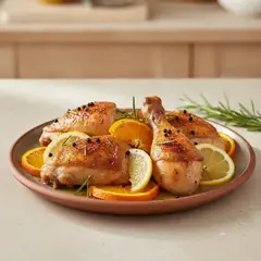 Pollo in coccio marinato agli agrumi