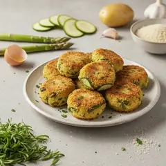 Polpette di agretti, asparagi e zucchine