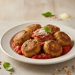 Polpette di lenticchie e patate al sugo