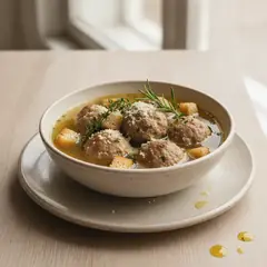 Polpette di maiale in brodo