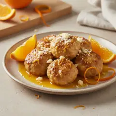 Polpette di pollo all'arancia