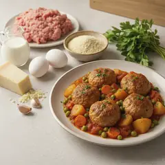 Polpette di pollo in umido