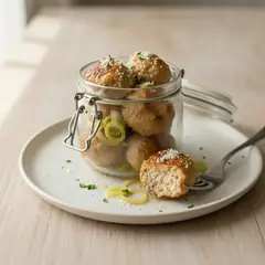 Polpette di pollo in vasocottura