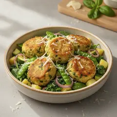 Polpettine con verdure e Grana Padano