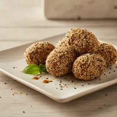 Polpettine in crosta di sesamo