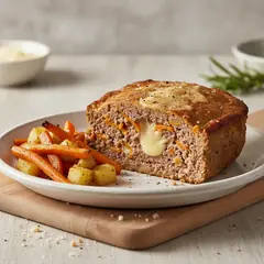 Polpettone con verdure e formaggio