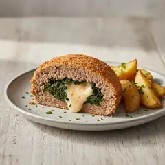 Polpettone ripieno di cavolo nero e taleggio