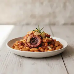 Polpo e fagioli in umido