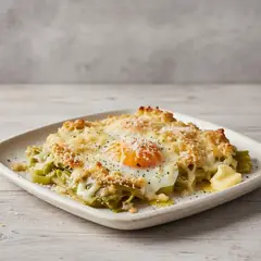 Porri e uova al forno