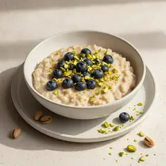 Porridge mirtilli e pistacchi