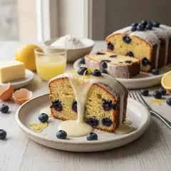 Poundcake al limone e mirtilli