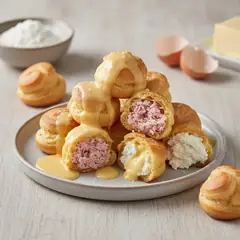 Profiteroles salati con crema al groviera