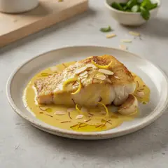 Rana pescatrice in salsa allo zafferano e limone