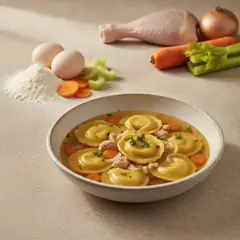 Ravioli con brodo di cappone