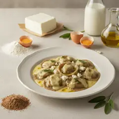 Ravioli di grano saraceno con crema di patate