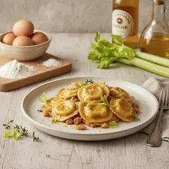 Ravioli ripieni di galletto
