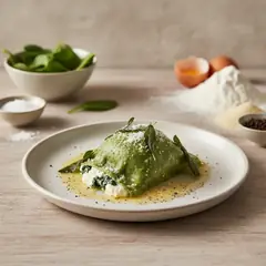 Raviolone verde ripieno