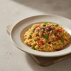 Risotto aglio, olio e peperoncino