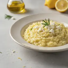 Risotto al limone con caprino e rosmarino