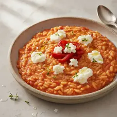 Risotto al peperone rosso e robiola