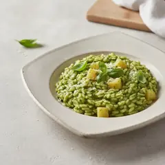 Risotto al pesto e patate