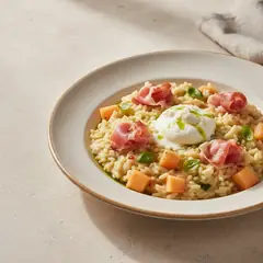 Risotto al prosciutto e melone