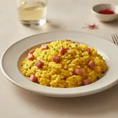 Risotto allo zafferano e pancetta