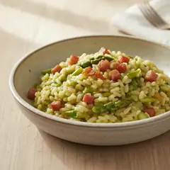 Risotto asparagi e speck