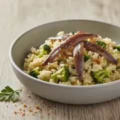 Risotto broccoli e acciughe
