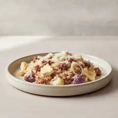 Risotto con cavolfiore, salsiccia e brie