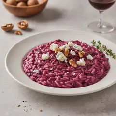 Risotto con cavolo rosso e gorgonzola