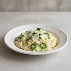 Risotto con pecorino e puntarelle