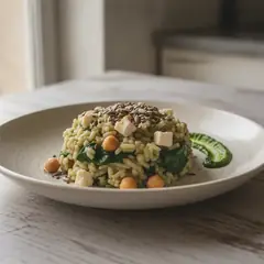 Risotto con pesto di spinacino