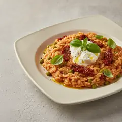 Risotto con pesto rosso