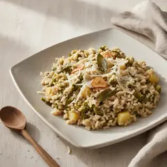 Risotto con verza e patate