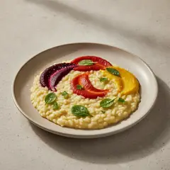 Risotto cremoso alla caponata siciliana