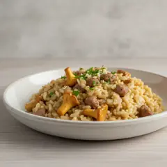 Risotto funghi e salsiccia