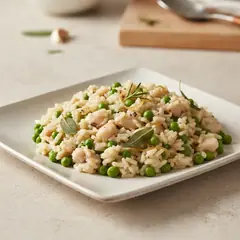 Risotto piselli e seppioline