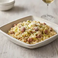 Risotto porri e salsiccia