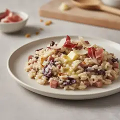 Risotto speck, radicchio e caciocavallo