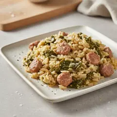 Risotto verza e salsiccia