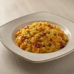 Risotto zucca e speck