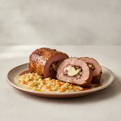 Rollè alla birra con speck e funghi
