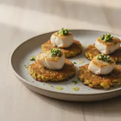 Rosti di lenticchie con rana pescatrice