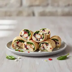 Rotolini con insalata di pollo spinaci e feta