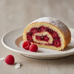 Rotolo ai lamponi e cocco
