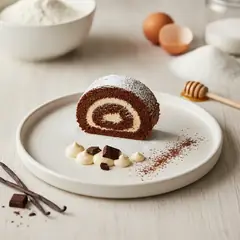 Rotolo al cacao con crema al latte