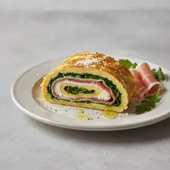 Rotolo di frittata farcito