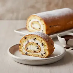 Rotolo di pandoro con crema di ricotta