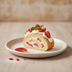 Rotolo panna e fragole